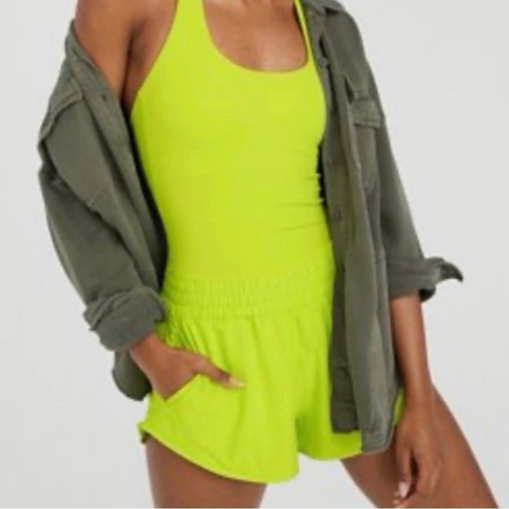 Aerie Offline Neon Green Jumpsuit Size S